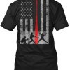 Men's Red Baseball Flag Shirt FD01