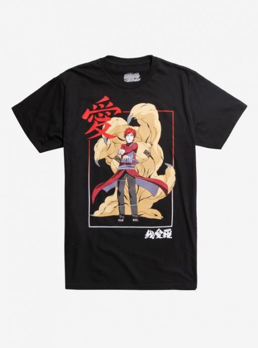 Naruto Shippuden Gaara Framed T-Shirt AD01