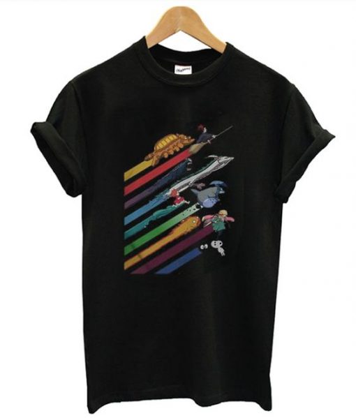 Rainbow Studio Ghibli T-shirt AV01