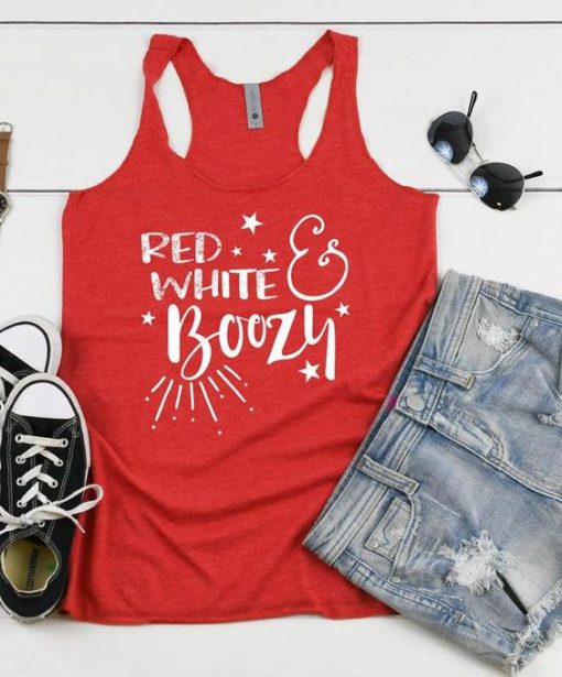 Red White and Boozy Womens Tank top DV01