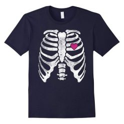 Skeleton Heart Valentines T Shirt KH01