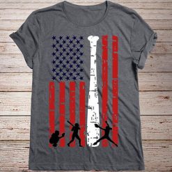 USA Softball Flag T-shirt FD01