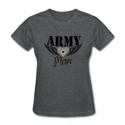 Army Mom Winged Heart Design Women's T-Shirt Fd01