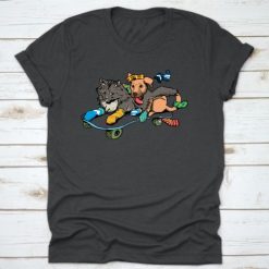Cat Dog Skateboard Lovers T-Shirt EL01