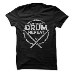Eat Sleep Drum Repeat T Shirt EL01