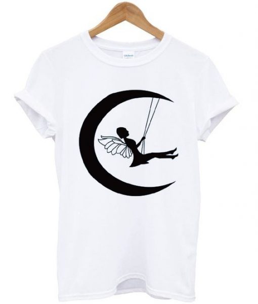 Fairy on moon print T Shirt SR30