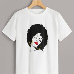 Figure Print Tee T Shirt SR30