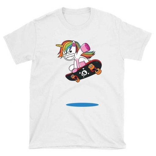 Funny Unicorn Skateboard T-Shirt EL01