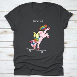 Funny Unicorn Skater Skateboarding T-Shirt EL01