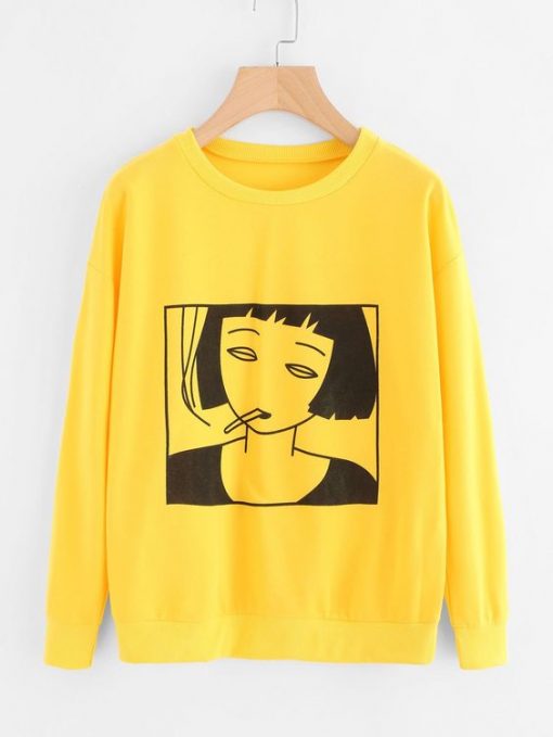 Girl Smoke Sweatshirt EL29