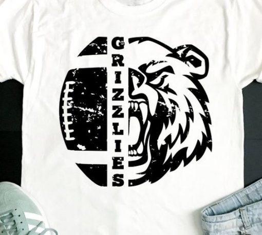 Grunge Grizzlies Football T-shirt FD01