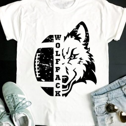 Grunge Wolfpack Football T-shirt FD01