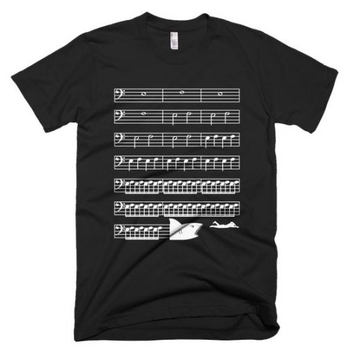 Jaws Music Bass Clef T-Shirt EL01