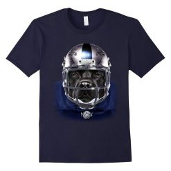 Labrador American Football Silver T Shirt FD01