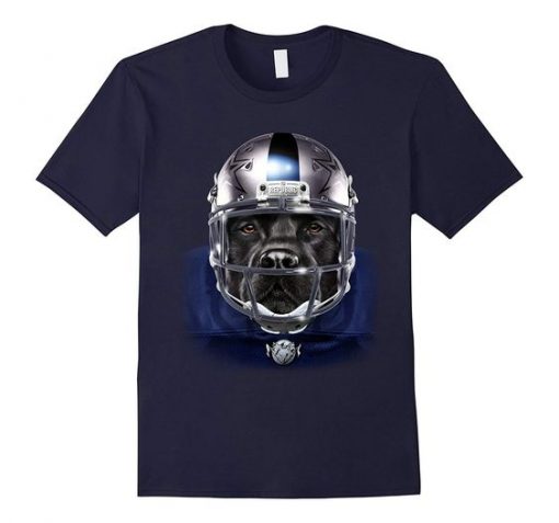 Labrador American Football Silver T Shirt FD01