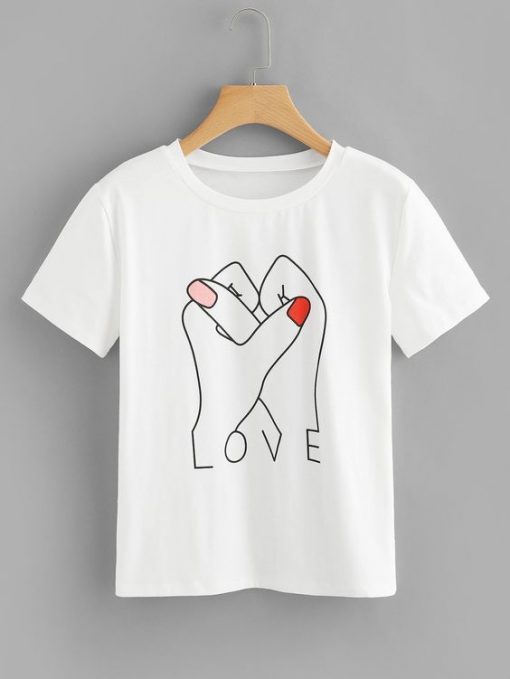 Love Graphic T Shirt SR30