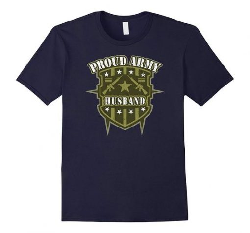 Mens Proud Army Husband Military T-shirt FD01