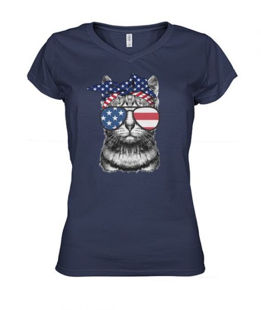 Patriot Cat T Shirt SR01