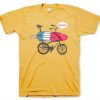 Popcycle Bicycle Yellow T-shirt EL29