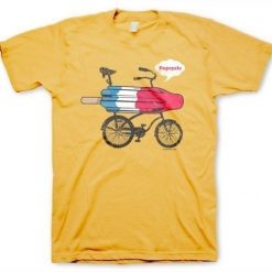 Popcycle Bicycle Yellow T-shirt EL29