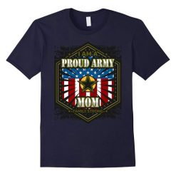 Proud Army Mom Family Strong USA T-shirt FD01