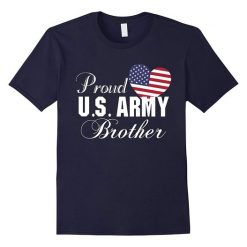 Proud US Army Brother Heart T-shirt FD01