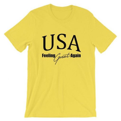 USA Feeling Great Again Yellow T Shirt EL29
