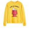 Yellow Snoopy Life is Sweet Sweatshirt EL29