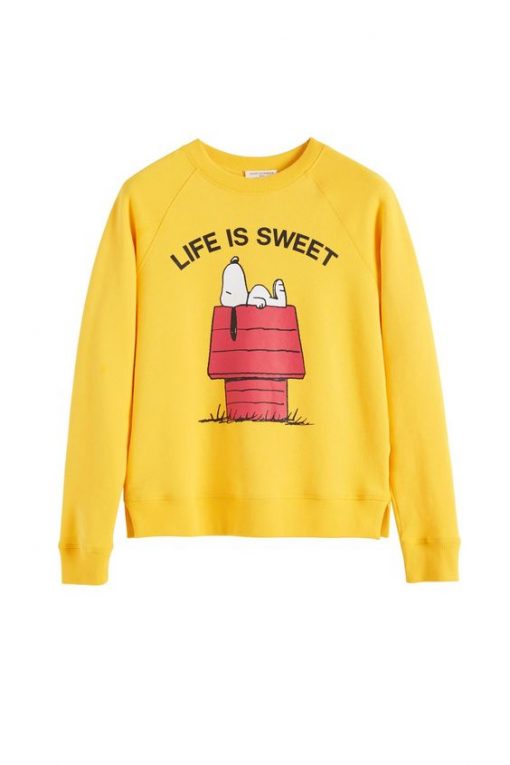 Yellow Snoopy Life is Sweet Sweatshirt EL29