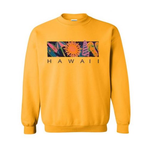 hawaii yellow sweatshirt EL29