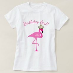 Flamingo Birthday Girl T-Shirt EL2N