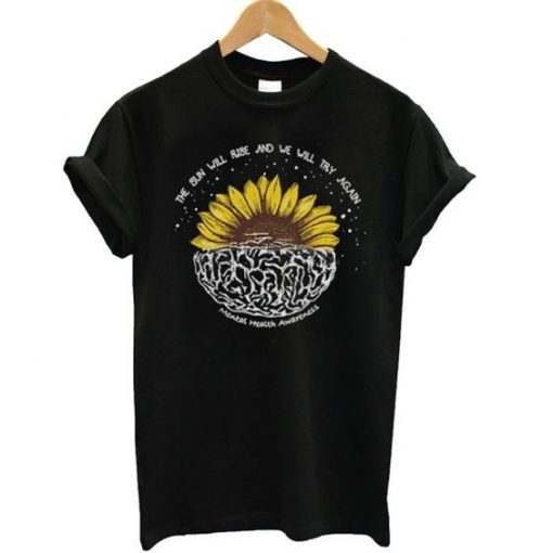 Mental Health Awareness Sunflower T Shirt FD2N