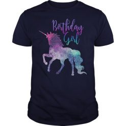 Unicorn Birthday Girl Tshirt EL2N
