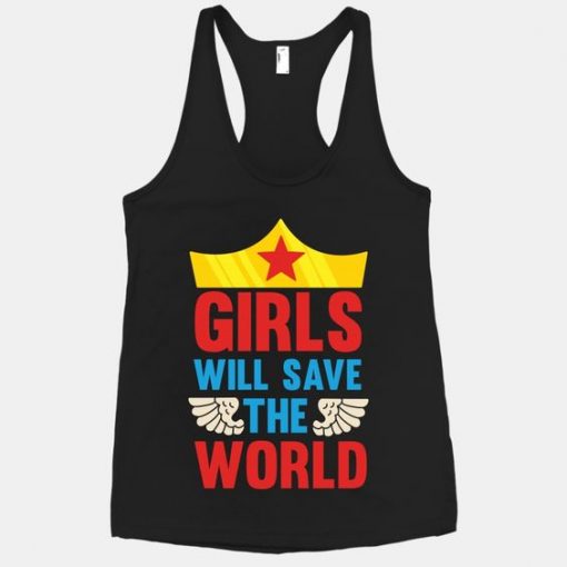 Girls Save The World Tank Top SR22J0