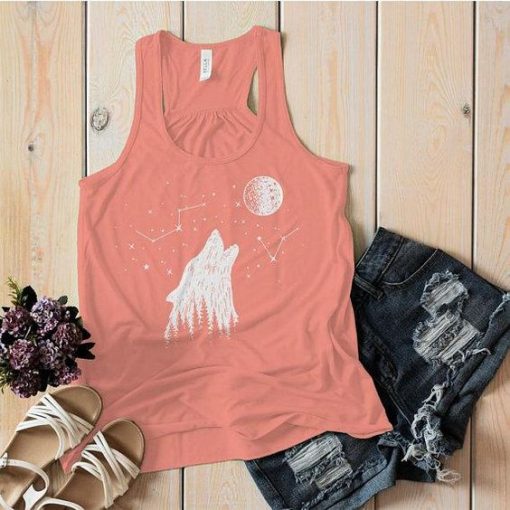 Hipster Wolf Flowy Tank FD22J0