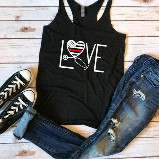 LOVE Thin Red Line tanktop Fd27J0