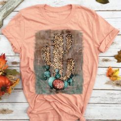 Leopard Printed Cactus T-Shirt FD13J0