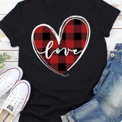 Love Heart Baseball Valentine T-Shirt FD7J0