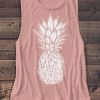 Pineapple Printed Casual Tanktop Fd13J0