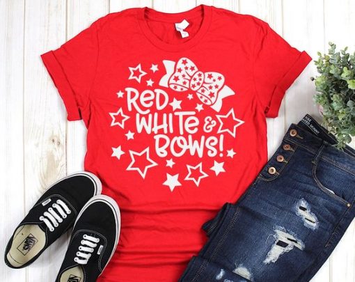 Red White and Bows Tshirt FD27J0