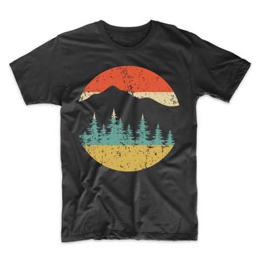 Retro Mountains and Trees Tshirt Fd22J0.jpg