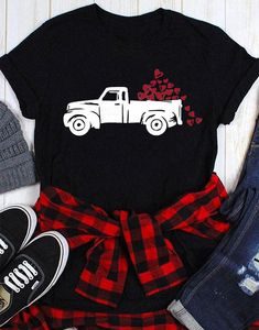 Valentine love Heart Truck Tshirt FD29J0