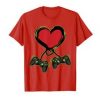 Video Gamer Heart Controller Tshirt Fd29J0