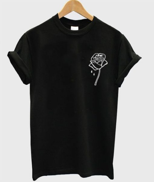 Flowers balck T-Shirt MQ08J0