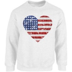 Heart USA Flag Sweatshirt EL6F0