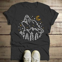 Hipster Howling Wolf T-Shirt FD4F0