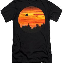 Sunset Sky With Bird T-shirt FD6F0