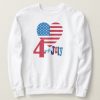 USA Flag Heart Sweatshirt EL6F0