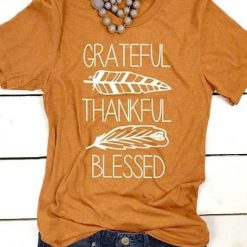 Grateful Thankful T Shirt SP26M0