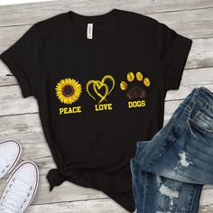 Peace Love Dog Tshirt TY11M0